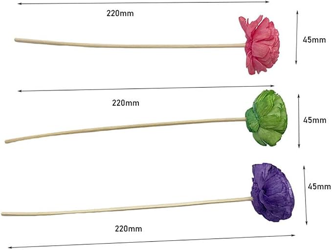 Artificial Flower Rattan Sticks Set Fireless Fragrances Reed Diffuser Stick Essential Oil Aroma Diffuser Sticks DIY Ornaments Home Decor - Style 8