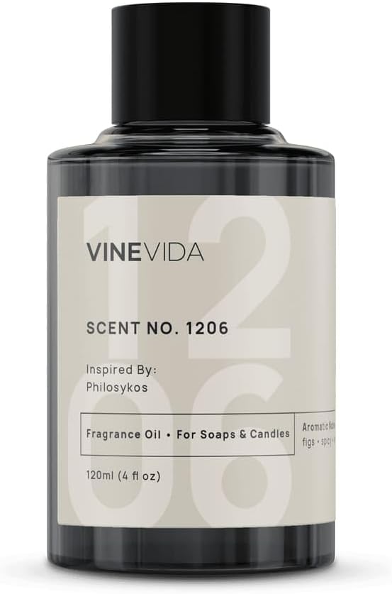 VINEVIDA 4oz Scent No.1206 Fragrance Oil for Candle & Soap Making - Natural Candle Scents Made in USA