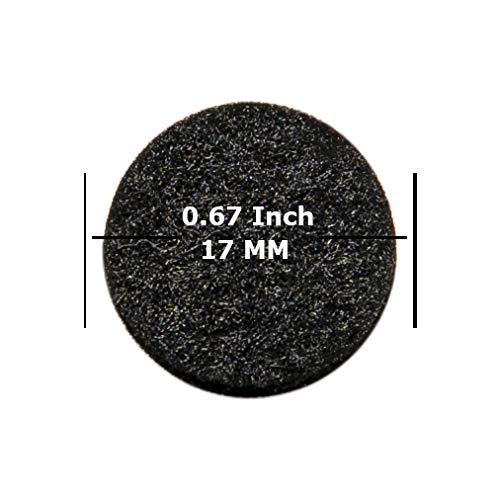 Wild Essentials Premium Quality 60pcs - 17mm Diameter, 3mm Thick Essential Oil Aromatherapy Necklace and Bracelet Diffuser Refill Pads (Jet Black color only)