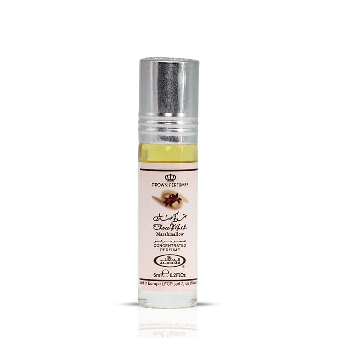 Al Rehab Choco Musk Marshmallow – Sweet Chocolate-Vanilla Concentrated Perfume Oil Roll-On for Unisex, 0.2 Ounce / 6ml