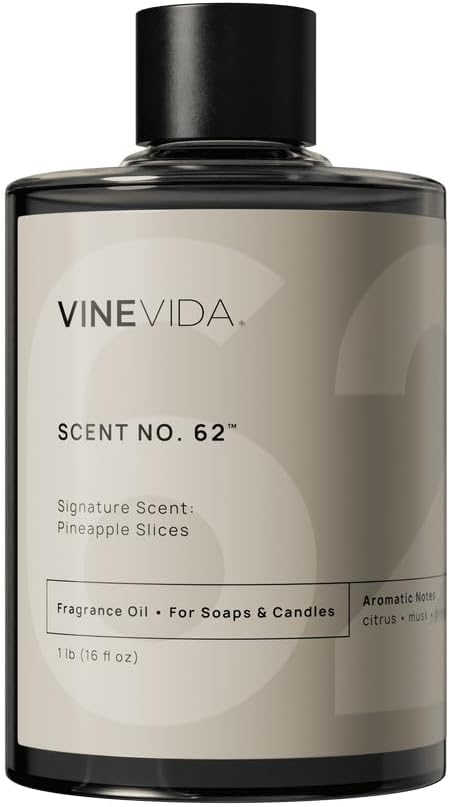 VINEVIDA [16oz] Pineapple Slices Fragrance Oil for Candle Making - Made in USA Scents for Soap Making - Natural Candle Fragrance Oil