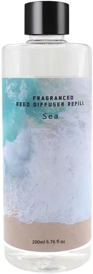 Scent Diffuser Oil Refill | 6.76 fl oz(200ml) Home Fragrance Defusers | Scented Aroma Essential Oil Reed Diffuser Sea 200ml