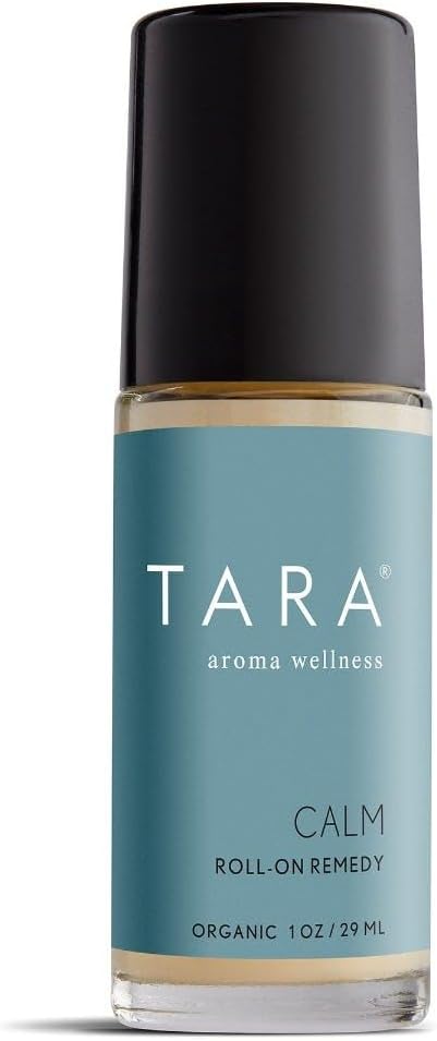TARA Spa Therapy Calm Aromatherapy Roll-On Remedy – 100% Organic Liniment, Eases Stress & Promotes Peace, Ylang Ylang, Lavender, Grapefruit, 1oz