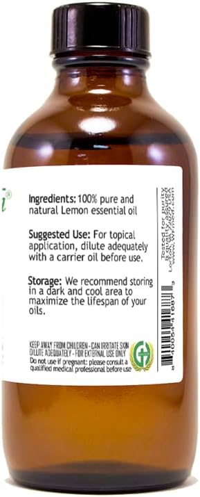 4 oz Lemon Essential Oil (100% Pure & Uncut) - GreenHealth