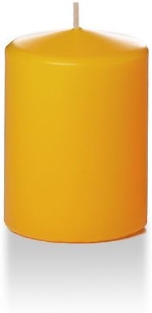 yummi 3" x 4" Harvest Gold Round Pillar Candles - 3 per Pack
