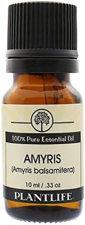 Plantlife Amyris Aromatherapy Essential Oil - Straight from The Plant 100% Pure Therapeutic Grade - No Additives or Fillers - 10 ml