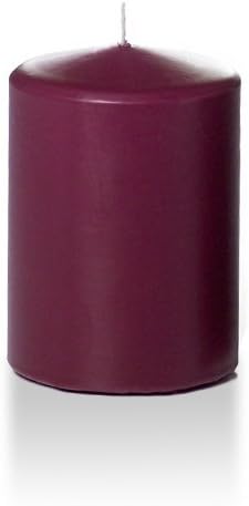 Yummi 3" x 4" Magenta Round Pillar Candles - 3 per Pack