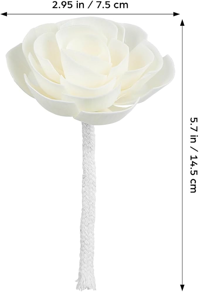 ABOOFAN 4Pcs Flower Diffuser with Cotton Wick, Sola Flowers Aroma Reed Diffuser Replacement for Essential Oil, Decorative Home Office Fragrance Accessories