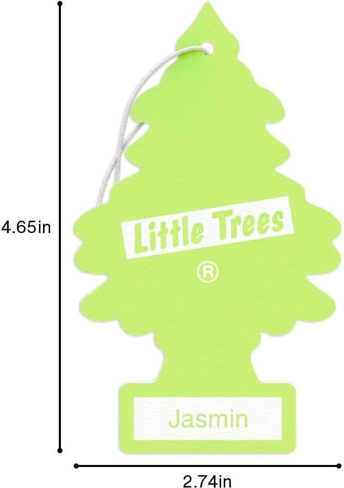 LITTLE TREES Car Air Freshener Hanging Paper Tree for Home or Car , "lime green” , Jasmin scent