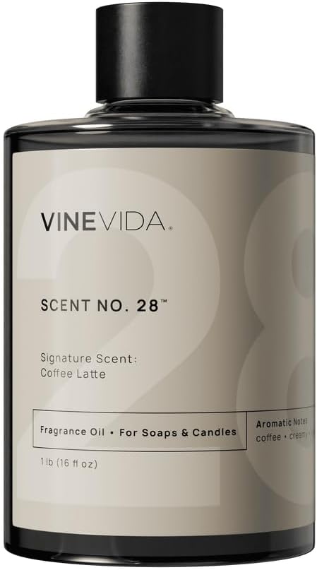 VINEVIDA [16oz] Coffee Latte Fragrance Oil for Candle Making and Soap Making - Premium Candle Scents for Soy Candles