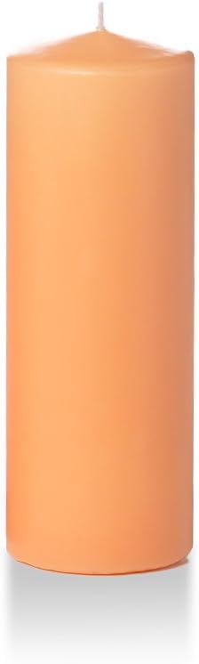 yummi 3" x 8" Peach Round Pillar Candles - 3 per Pack