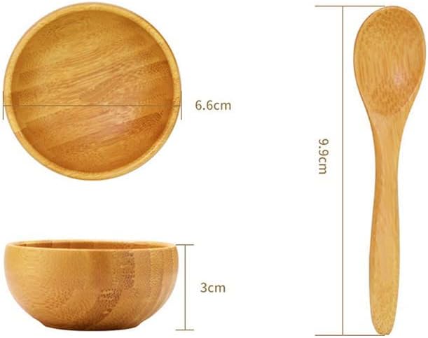 Facial Mask Bowl Set Bamboo Face Mask Essential Oil Aromatherapy Mixing Bowl DIY Clay Facemask Mixing Tool Kit with Stick Spatula