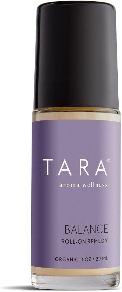 Spa Therapy Balance Aromatherapy Roll-On Remedy – 100% Organic Liniment, Clary Sage, Bergamot, Geranium, 1 oz