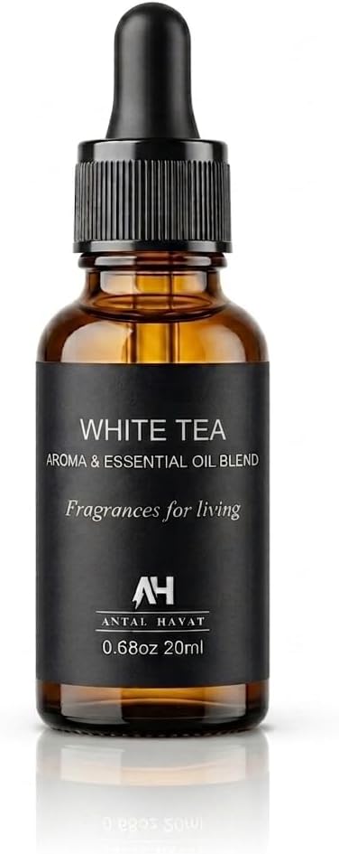 White Tea Essential Oil 20ml – Luxury Hotel Essential Oils for Diffusers and Home - Pet Friendly Non Toxic Essential Oils - Premium Home Fragrance - Baccarat Rouge 540 Scent Glass Bottle with Dropper