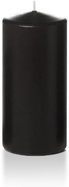 yummi 3" x 6" Black Round Pillar Candles - 3 per Pack