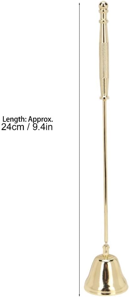 3pcsCandle Snuffer, Golden Iron Plating Bell Shaped Long Handle Candle Extinguisher for Scented Aromatherapy Tea Light Jar Candles