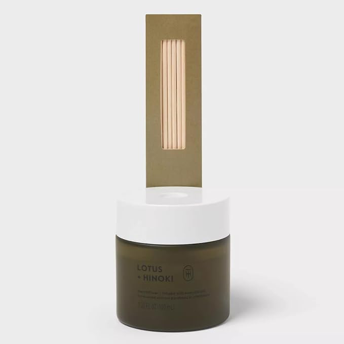 Threshold Glass Read Diffuser 3.38 fl oz (Lotus and Hinoki)