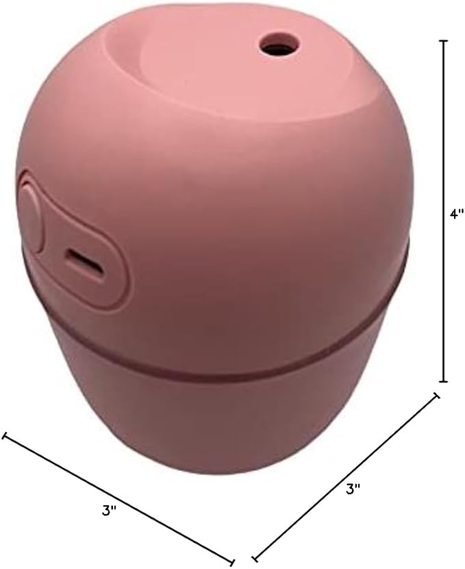 Wild Essentials 220ml Cool Mist Essential Oil Diffuser/Humidifier, Aromatherapy, Nightlight, Portable, USB Power, Auto Off, Room, Office, Car (Pink)