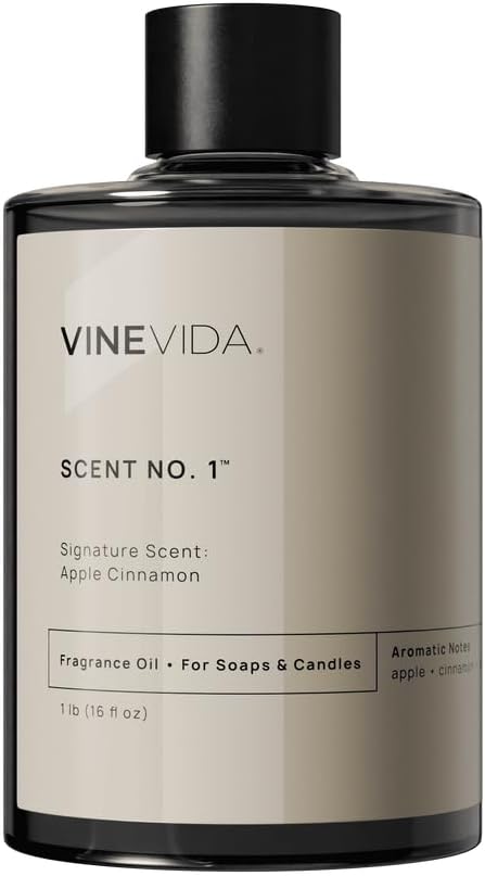 VINEVIDA [16oz] Apple Cinnamon Fragrance Oil for Candle Making and Soap Making - Premium Candle Scents for Soy Candles