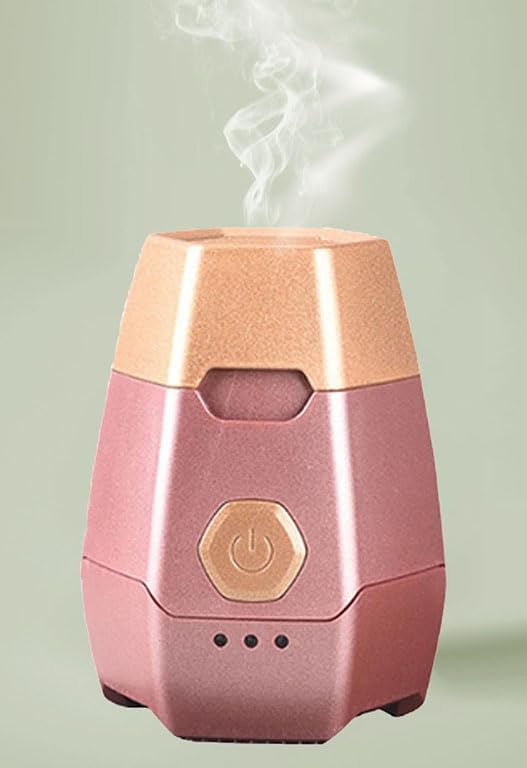 Portable Mini Incense Burner Bakhoor USB Rechargeable Aroma Diffuser Arabic Electric Incense Holder Muslim Home Decor & Car Air Freshener,Pink