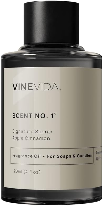 Vinevida [4oz] Apple Cinnamon Fragrance Oil for Fall Candle Making - Essential Oils and Scents