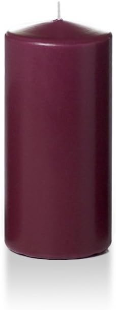 yummi 3" x 6" Magenta Round Pillar Candles - 3 per Pack
