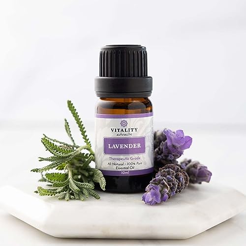 Vitality Extracts Lavender Essential Oil - Natural Calm, Stress Relief, Skin Care, Rest & Relaxation, Fresh Scent, Undiluted (Pack of 4)