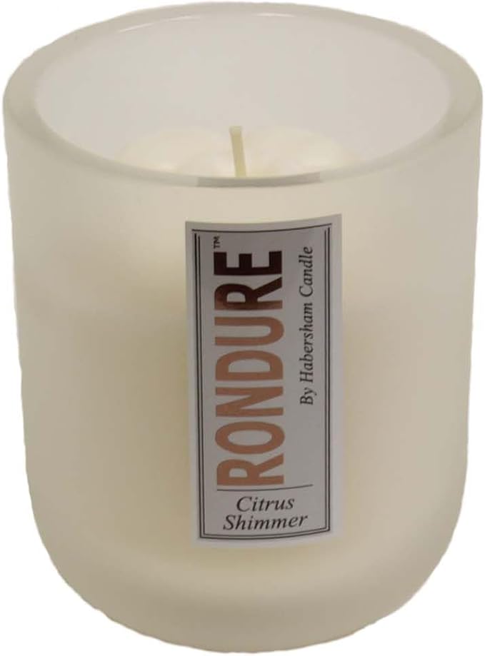 Habersham Rondure Candle – Citrus Shimmer Scented Candle, Up to 55 Hours Burn Time, Authentic and Long Lasting Fragrance, Soy Blend Wax, 9.5 oz Glass Jar Candle