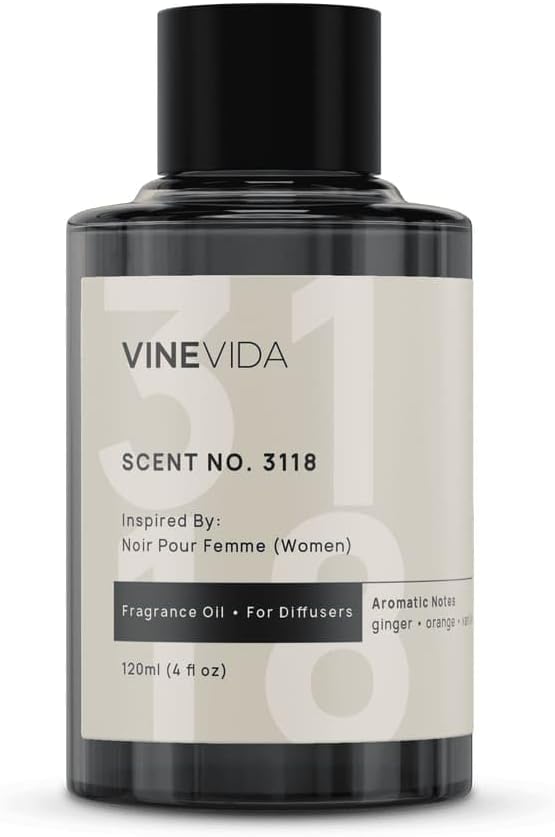 VINEVIDA [4 Oz] Inspired by: Noir Pour Femme (Women); Diffuser Oil Refill | Premium Scent Diffuser Oil for Home | Non-Toxic Fragrance