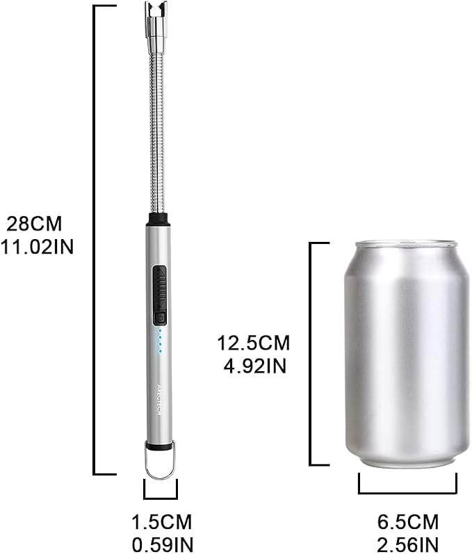 ARECTECH Electric Arc Candle Lighter Flameless Rechargeable USB Long Lighter for Candle Cooking BBQs Fireworks