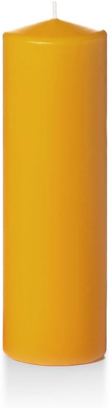 yummi 3" x 10" Harvest Gold Round Pillar Candles - 3 per Pack