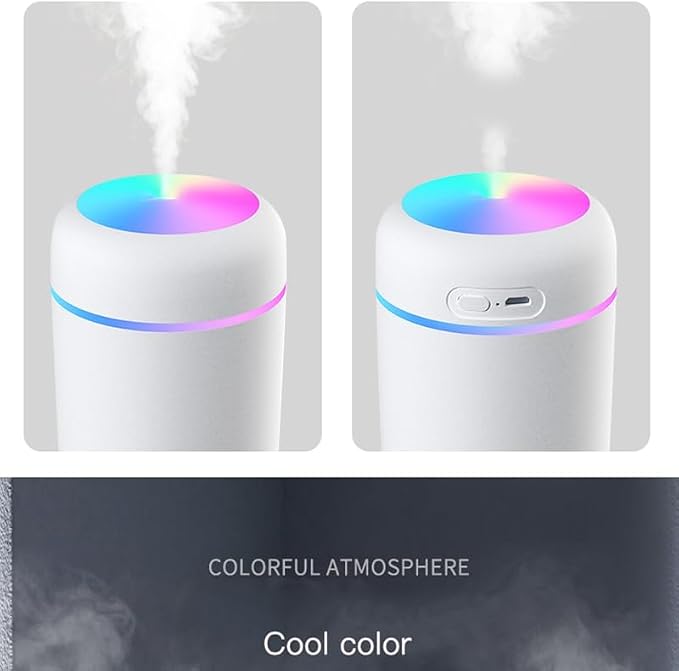 Colorful Cool Mini Humidifier,Essential Oil Diffuser Aroma Essential Oil USB Cool Mist Humidifier,2 Adjustable Mist Modes, Super Quiet,for Car,Office,Bedroom(Navy)