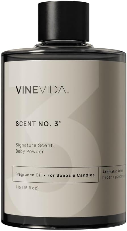 VINEVIDA [16oz] Baby Powder Fragrance Oil for Candle Making and Soap Making - Premium Candle Scents for Soy Candles