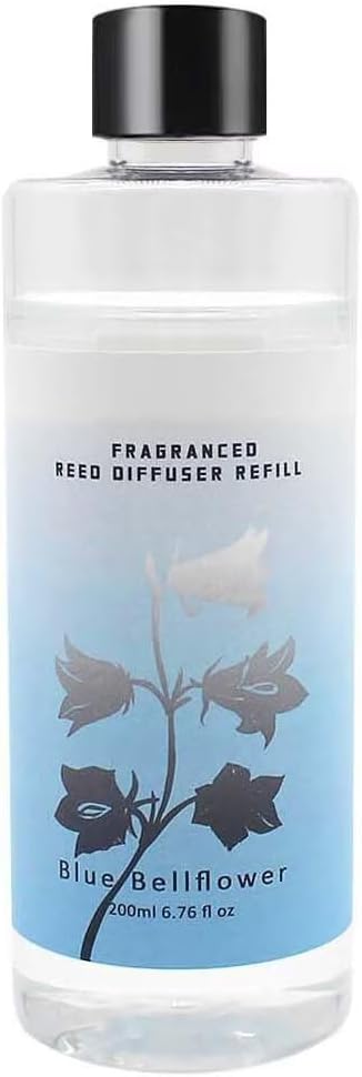 Scent Diffuser Oil Refill | 6.76 fl oz(200ml) Home Fragrance Defusers | Scented Aroma Essential Oil Reed Diffuser Blue Bellflower 200ml