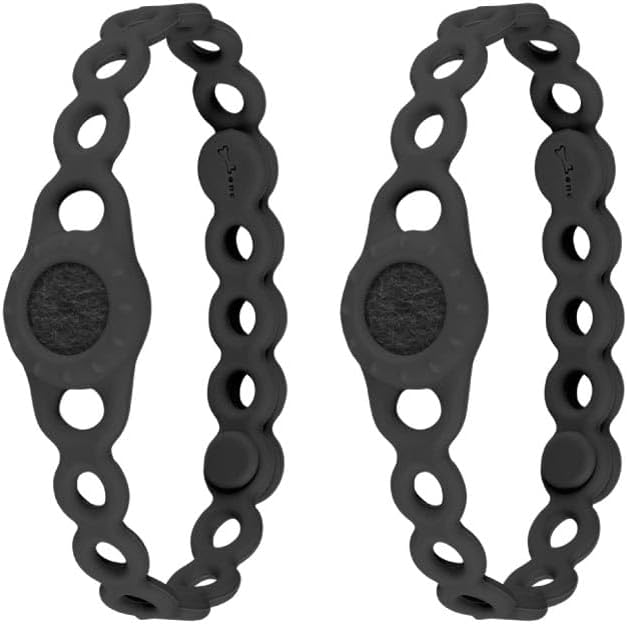 Bone Fragrance Chain (2 Packs), Aromatherapy Essential Oil Diffuser Bracelet, Adjustable & Skin-Friendly Silicone Wristband for Kids & Adults (2-Pack + 16 Pcs Refill Pads)