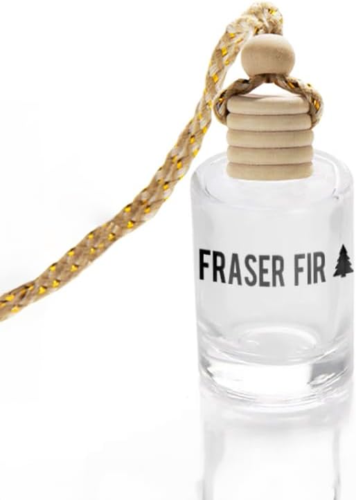 Fraser Fir Hanging Car Air Freshener, 2-Pack Premium Fragrance Oil Diffuser for Car and Closet, Evergreen Forest Scent, Handcrafted in the USA
