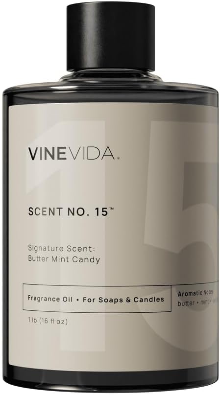 VINEVIDA [16oz] Butter Mint Candy Fragrance Oil for Candle Making - Made in USA Scents for Candles and Soap Making - Natural Fragrance Oil