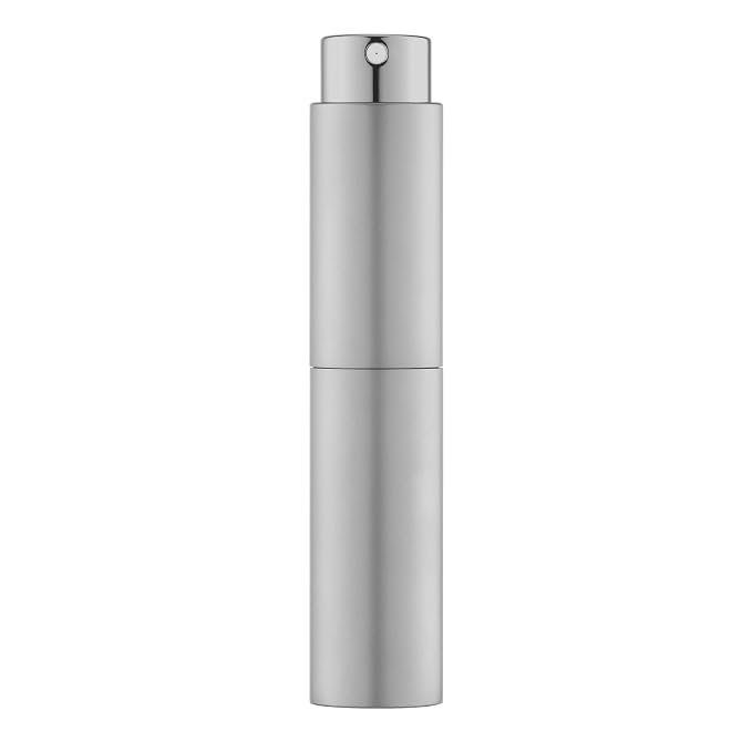 Tekson 10ml Travel Perfume Atomizer Refillable, Mini Cologne Spray Bottle Empty, Small Coffee Spray Bottle (Sliver)
