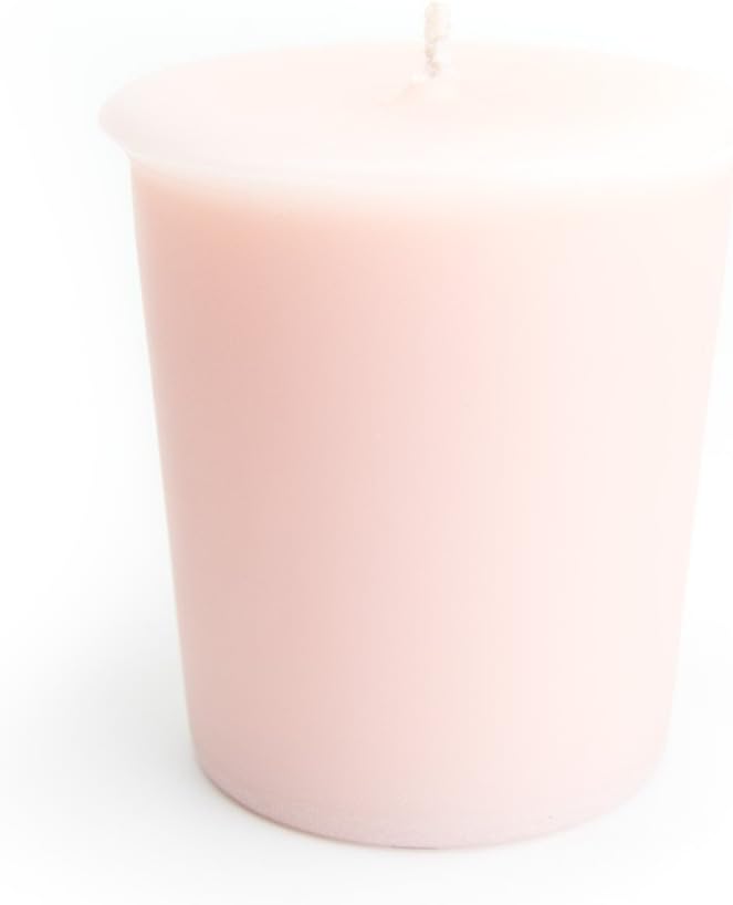 Pure Carnation Soy Votive Candles - Scented with Essential & Natural Oils - 6 Pink Natural Votive Candle Refills - Flower & Floral Collection