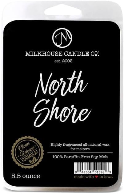 Milkhouse Candle Company North Shore Soy Wax Melts - Sea Mist| Driftwood | Cashmere Scented - 5.5 oz, Hand-Poured, Made in the USA