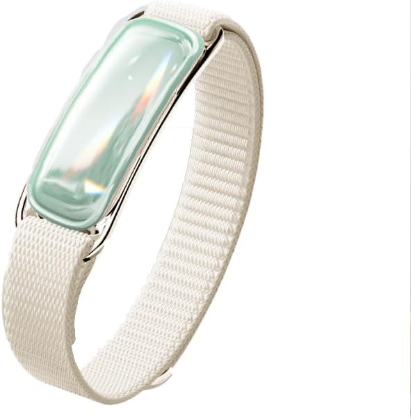 Essential Oil Diffuser Bracelet, Portable Aromatherapy Locket with Adjustable Velcro Strap for Men & Women, 20 White Refill Pads, Wellness Relaxation Gift (White)
