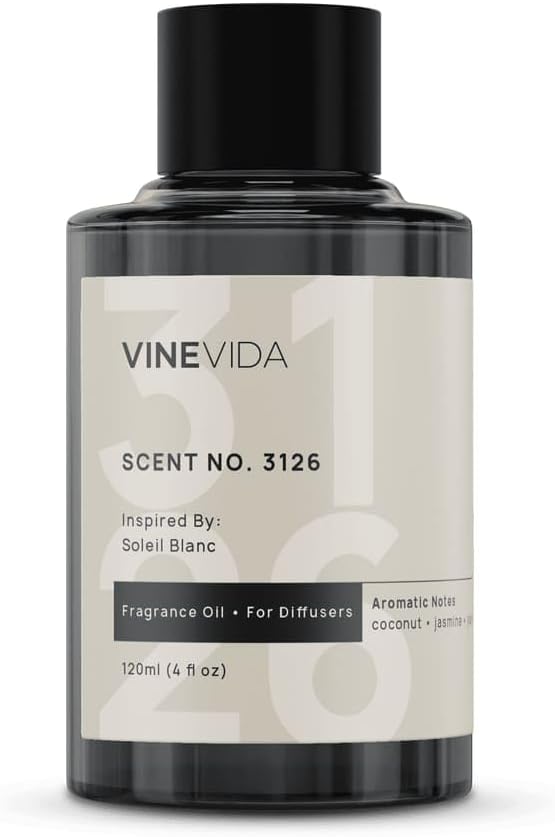 VINEVIDA [4 Oz] Inspired by: Soleil Blanc; Diffuser Oil Refill | Premium Scent Diffuser Oil for Home | Non-Toxic Fragrance