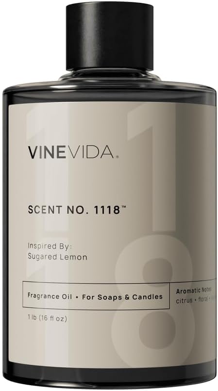 VINEVIDA [16oz] Sugared Lemon Fragrance Oil for Candle Making and Soap Making - Premium Candle Scents for Soy Candles
