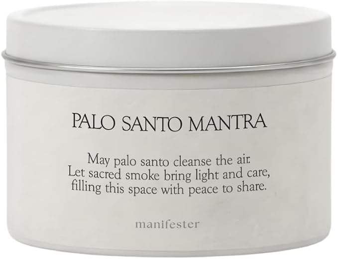 Natural Soy Wax Candle – Clean Burn Cotton Wick (No Lead or Zinc) – Phthalate, Paraben & Paraffin Free – Long-Lasting Aromatherapy – Energy Cleansing Ritual – 6 oz Tin Candle (Palo Santo)