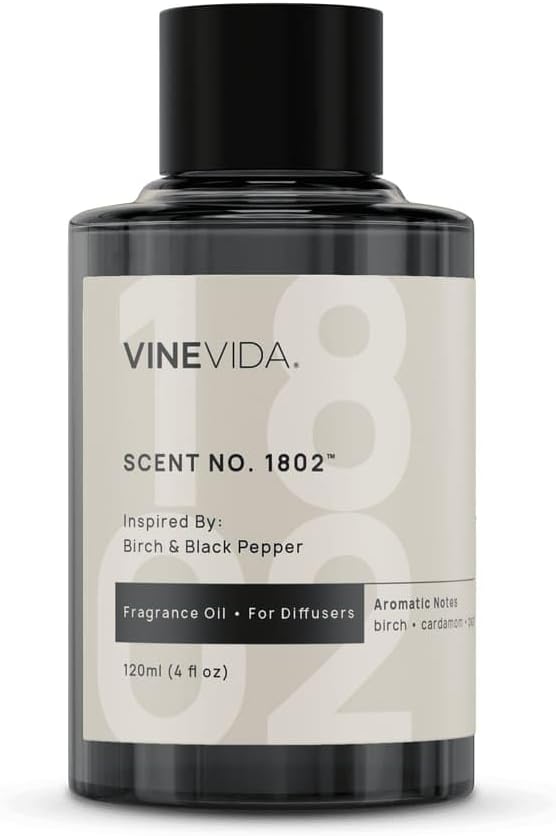 VINEVIDA [4 Oz] Inspired by: Birch & Black Pepper; Diffuser Oil Refill | Premium Scent Diffuser Oil for Home | Non-Toxic Fragrance
