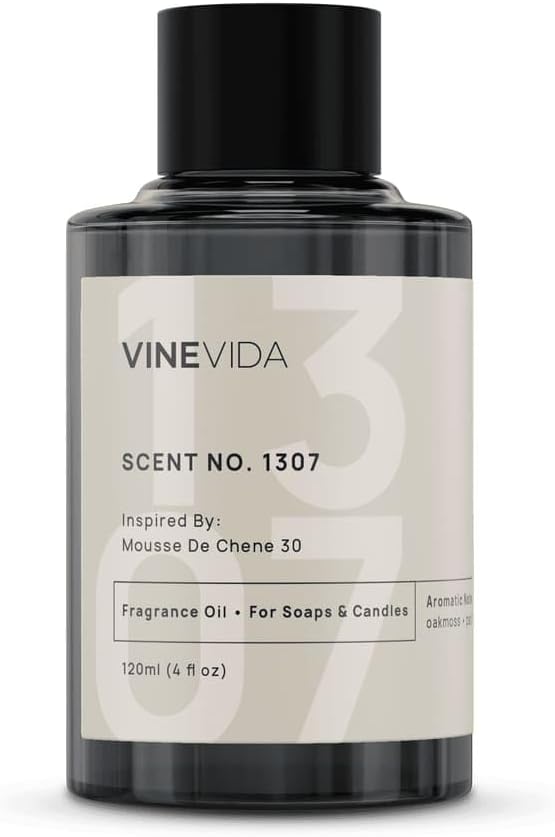 VINEVIDA Scent NO. 1307 Fragrance Oil - 120mL (4oz) - Inspired by: Mousse De Chene 30 Fragrance Oil for Candle Making - Made in USA Candle Scents Scents for Soap Making