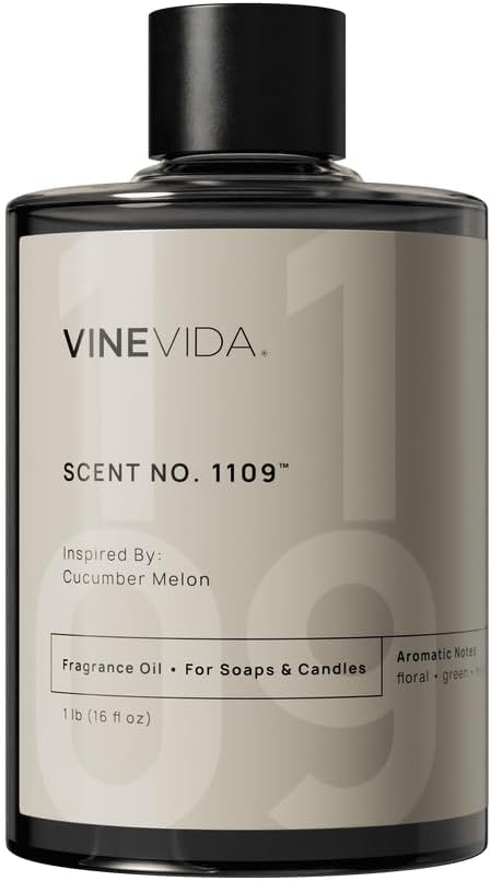 VINEVIDA [16oz] Cucumber Melon Fragrance Oil for Candle and Soap Making - Made in USA Natural Scents