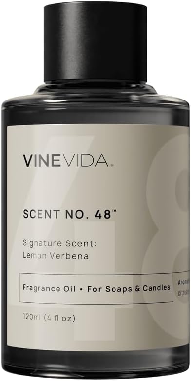 VINEVIDA [4oz] Lemon Verbena Fragrance Oil for Soap Making Scents for Candle Making, Perfume Oils, Soy Candles, Home Scents Oil Diffusers, Bath Scent Bomb Oils, Linen Spray, Lotions, Car Freshies