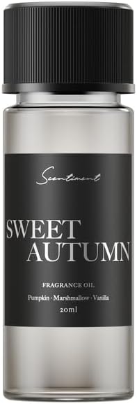 Scentiment Diffuser Oil - Sweet Autumn Fall Collection | Aromatherapy Home Fragrance | Luxurious Scent with Notes of Pumpkin, Marshmallow, Vanilla – 0.68 fl oz (20 mL)