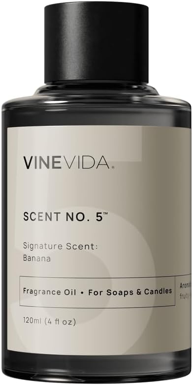 VINEVIDA [4oz] Banana Fragrance Oil for Candle & Soap Making - Made in USA Candle & Soap Scents